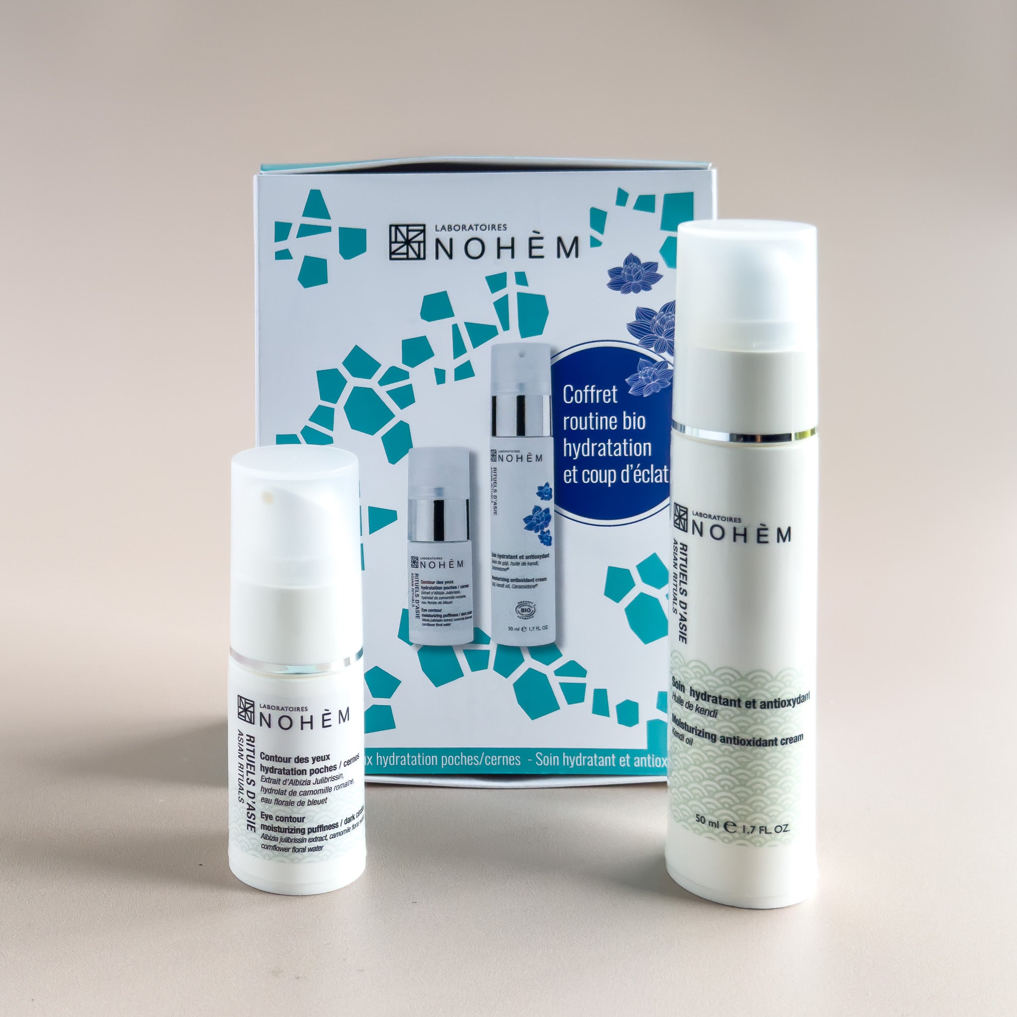 Organic hydration and radiance boost routine set