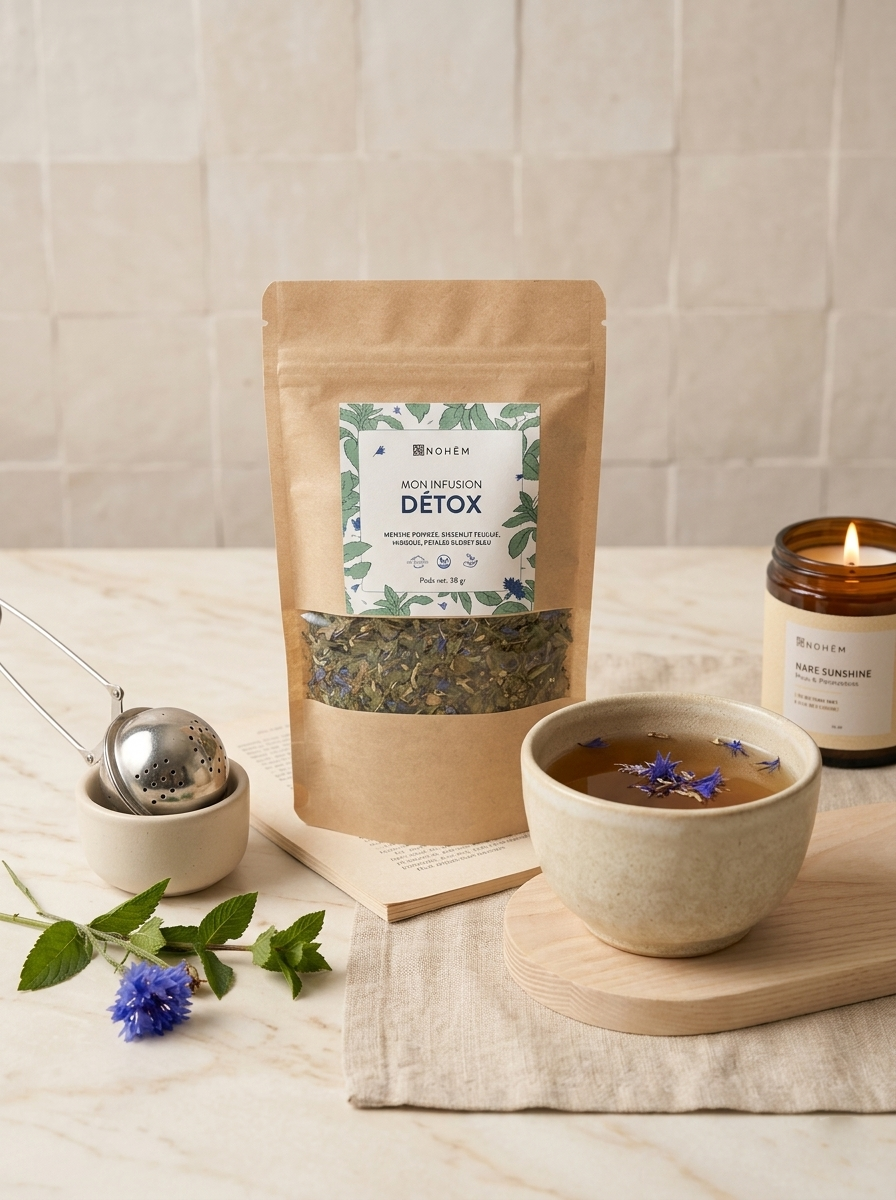 Tisane détox menthe et pissenlits