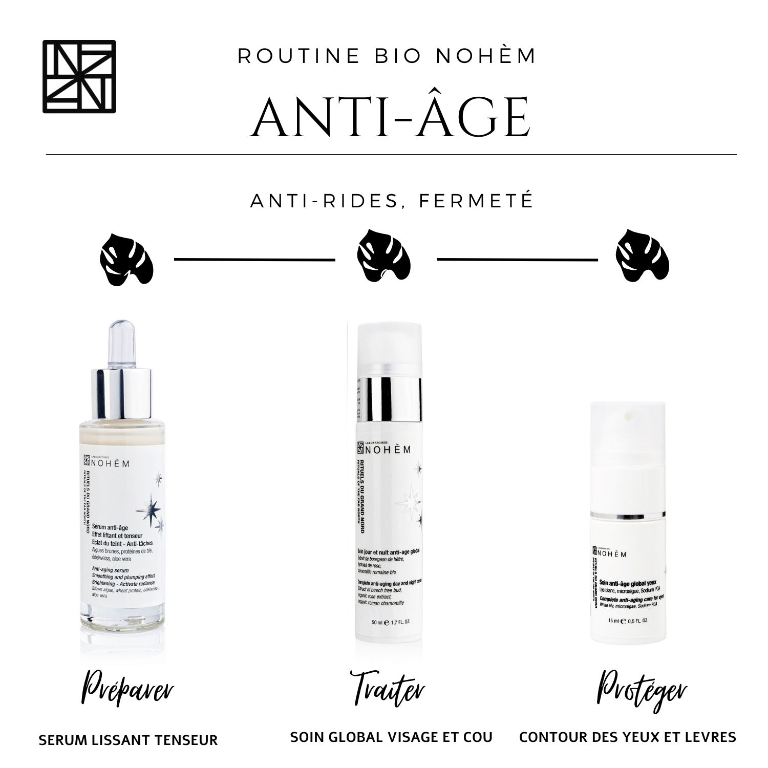 Anti-aging serum, lifting and tightening effect, complexion radiance and anti-dark spots