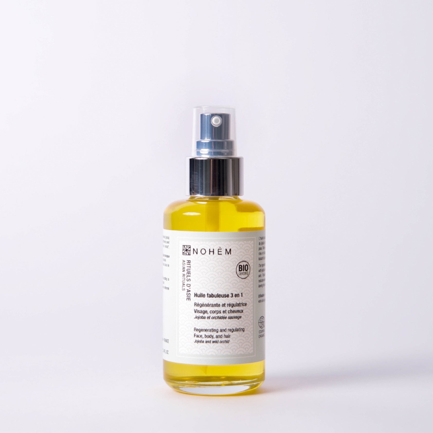 huile hydratante visage corps et cheveux