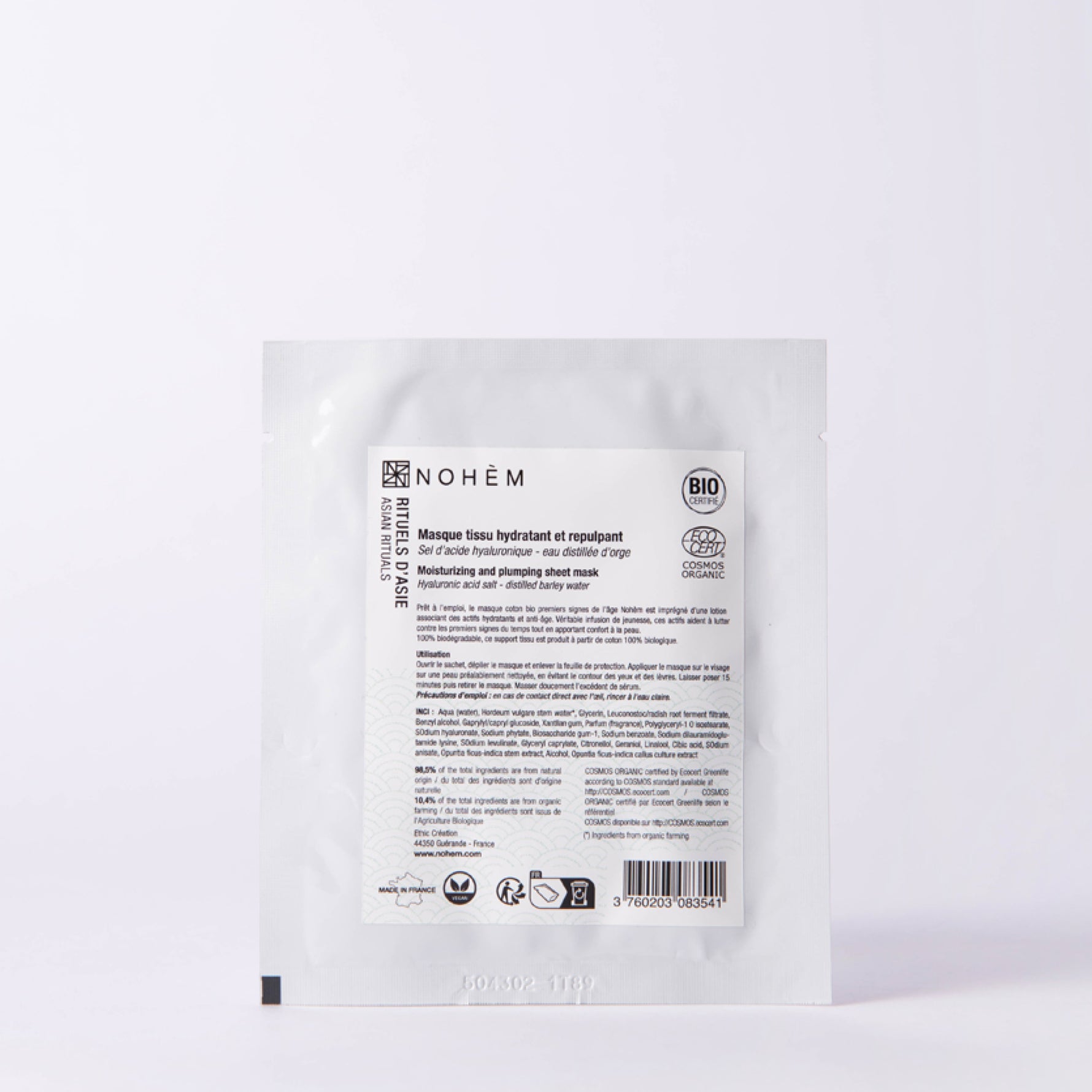 masque hydratant visage