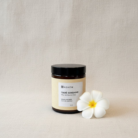 bougie fleur de tiare et coco