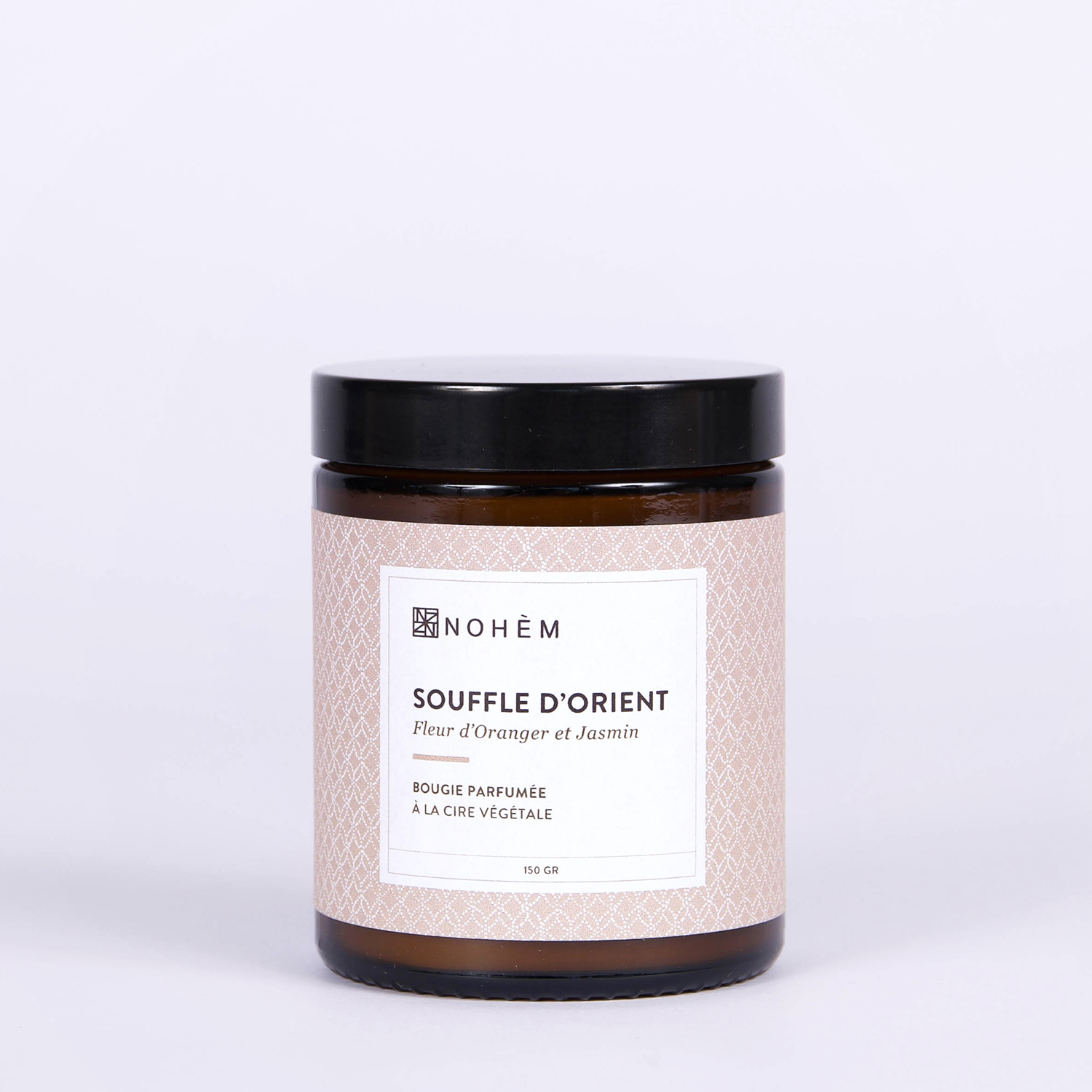 bougie parfumée à la fleur d'oranger et Jasmin en cire naturelle