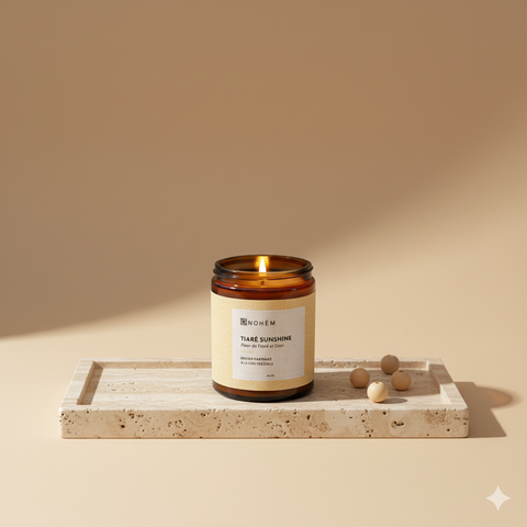 bougie fleur de tiare et coco