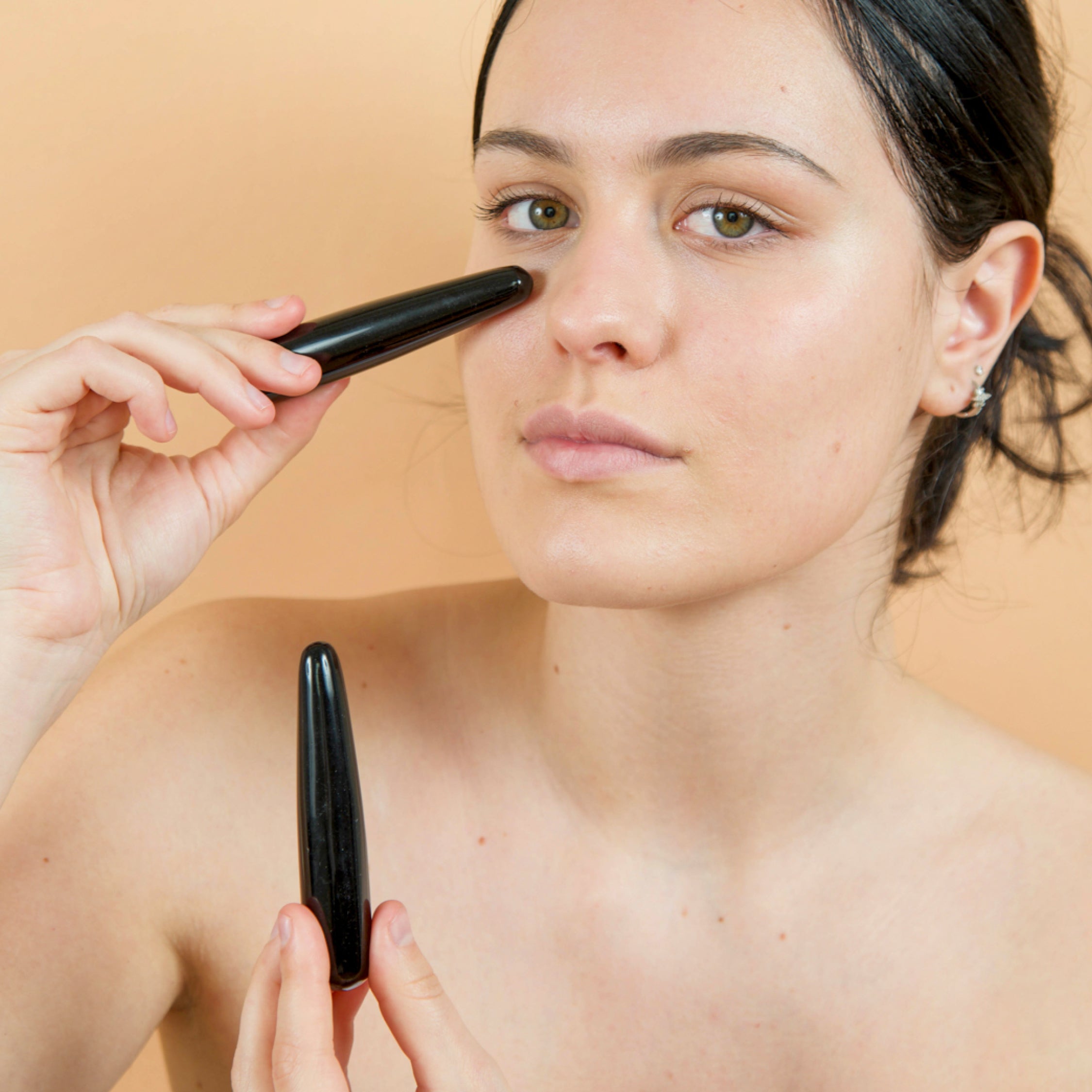 baton de massage en obsidienne