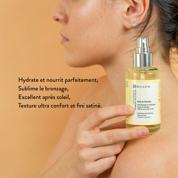 huile de massage corps et cheveux