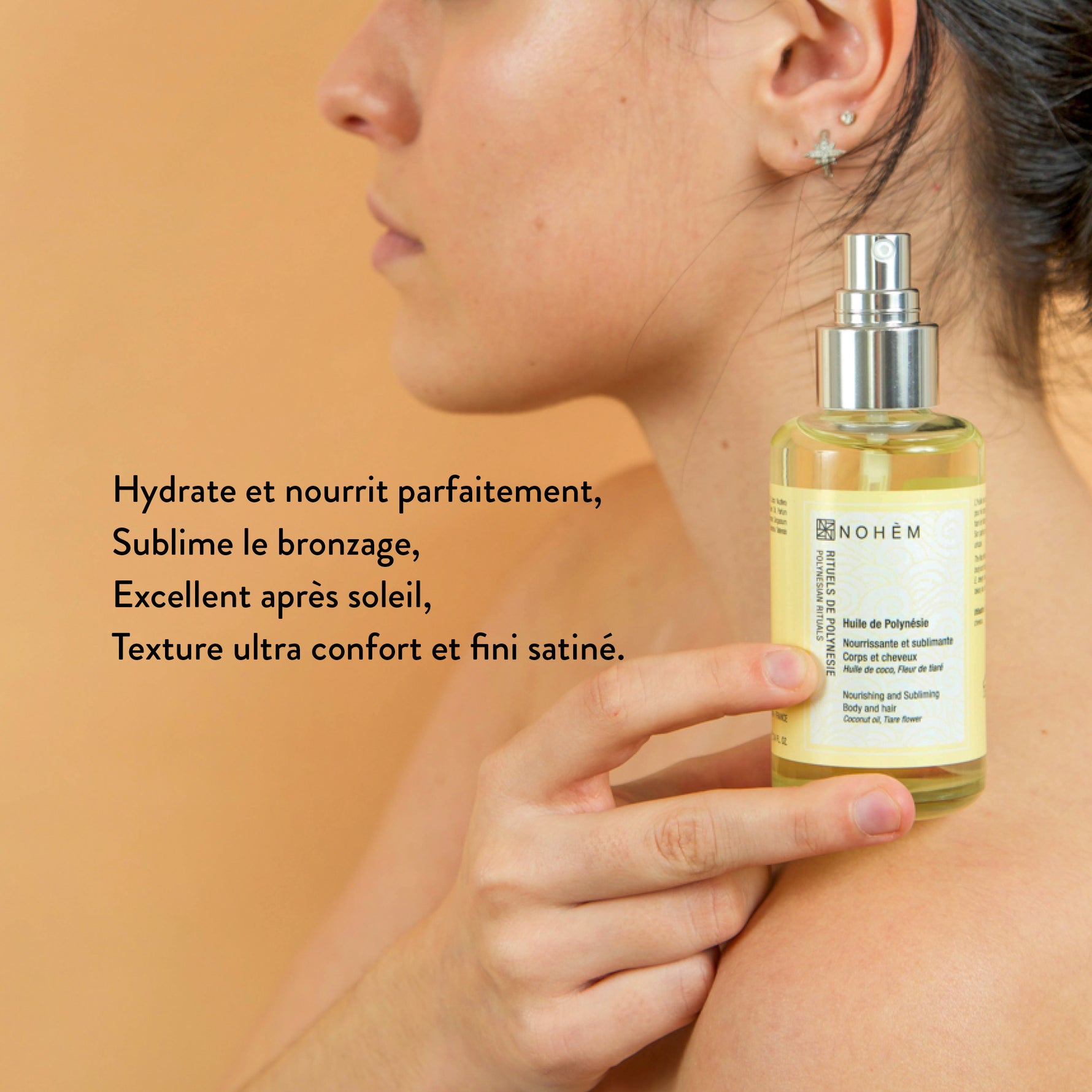 huile de massage corps et cheveux